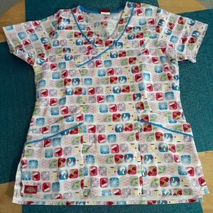 DICKIES Nursing Nurses Uniform Scrubs Scrub Top